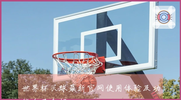世界杯买球最新官网使用体验及功能全面介绍